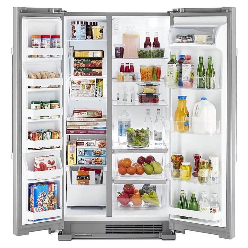 36 Wide 24.9 Cu. Ft. Side By Side Refrigerator - Stainless Steel O978