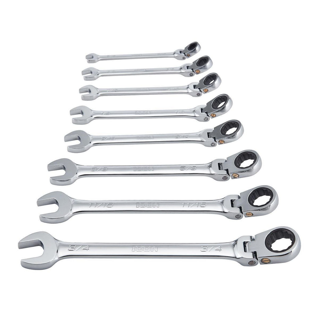 8-Piece SAE Ratcheting Combination Wrench C241953