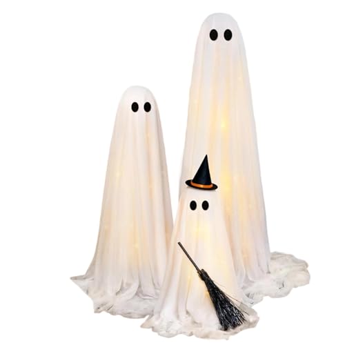 Halloween Light-Up Ghosts with String Lights Q604289