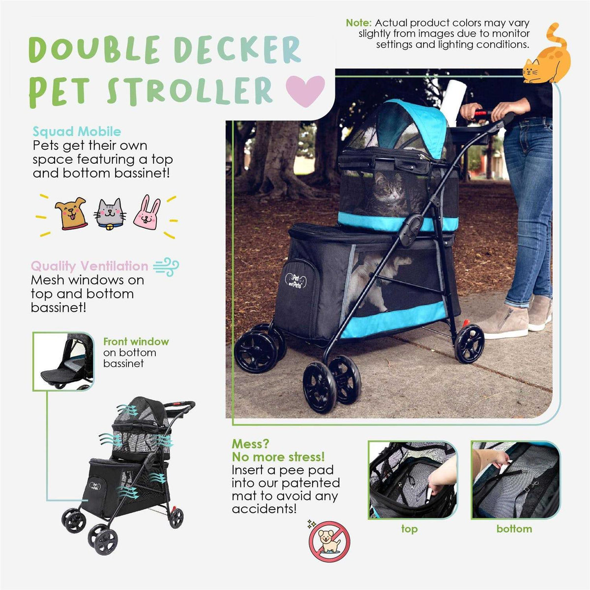 Double Decker Pet Stroller Q752