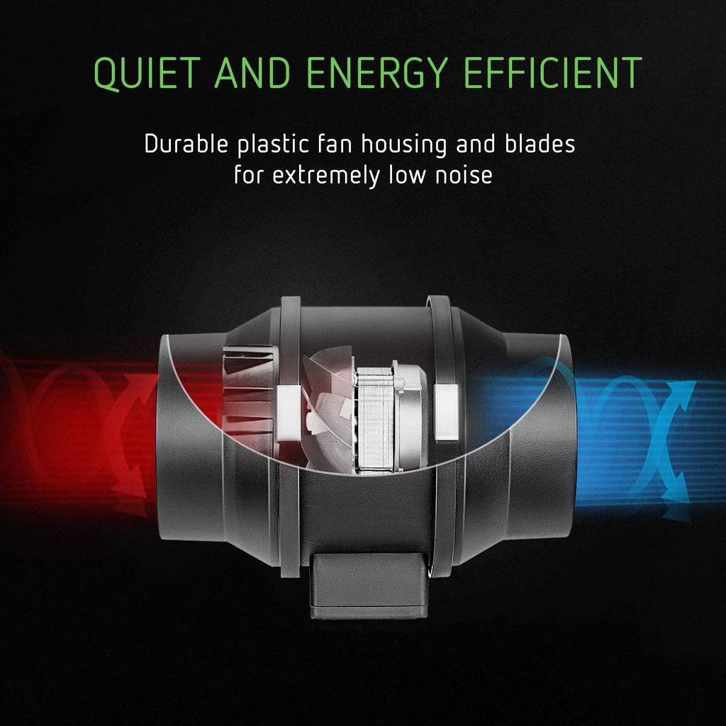 6 Inch 390 CFM Inline Fan Carbon Filter Ducting Ventilation Kit F23944
