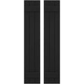 Black Real Wood Board-n-Batten Shutters S9532