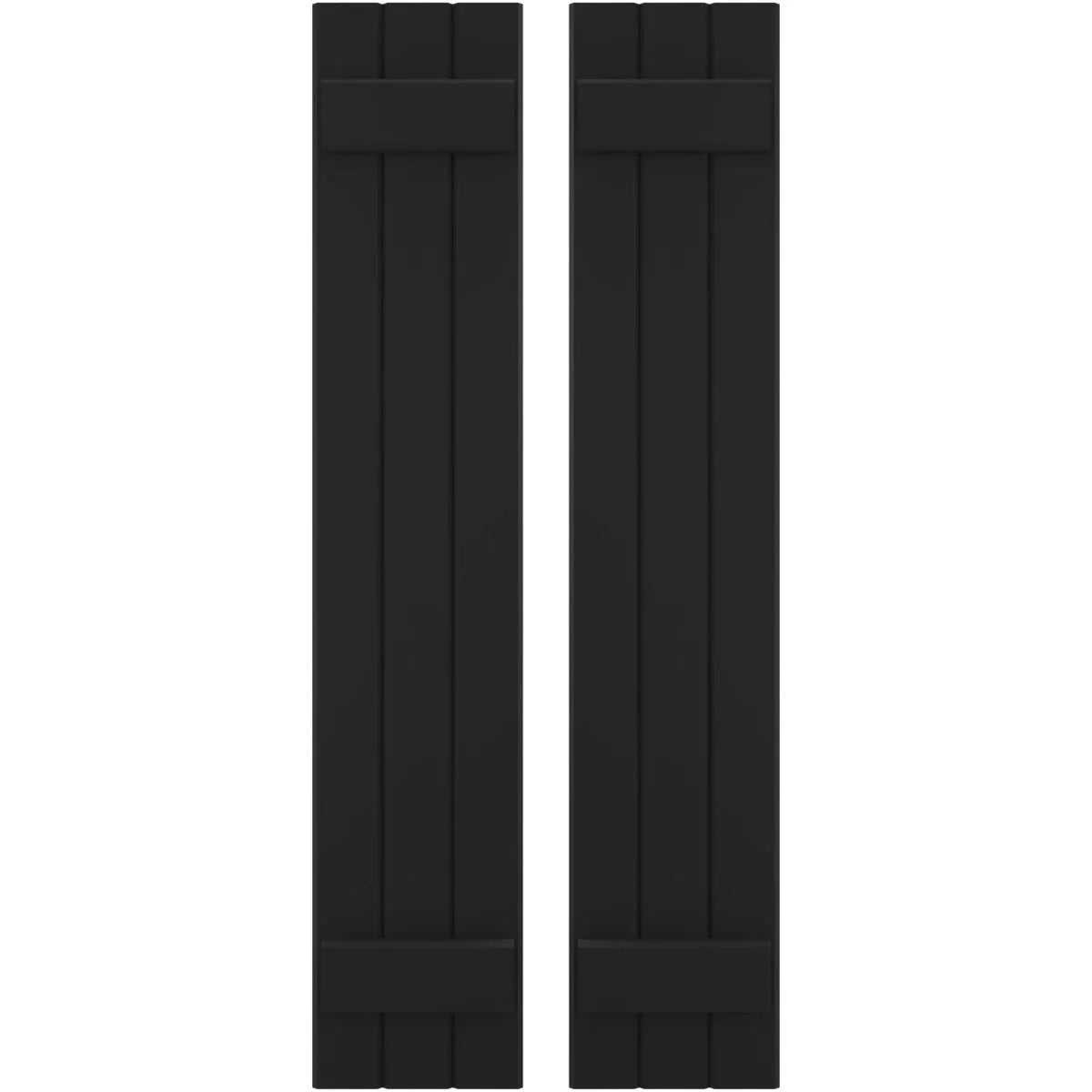 Black Real Wood Board-n-Batten Shutters S9532