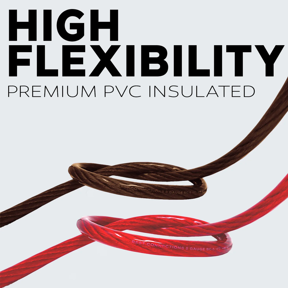 4Ga 50ft Black Red Translucent Car Power Ground Wire S75990