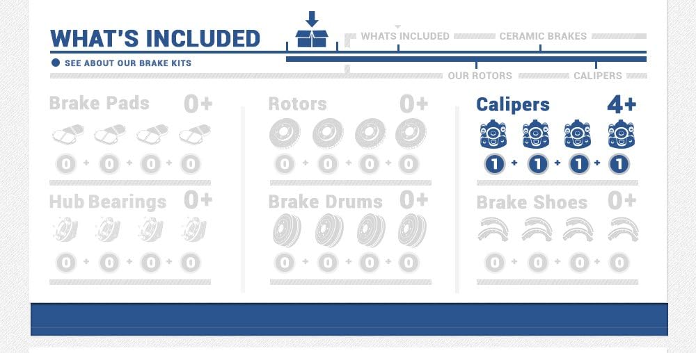 Semi-Loaded Calipers and Hardware Brake Kit I821
