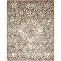 Grey Distressed Medallion Area Rug 7'10" x 10' F60386