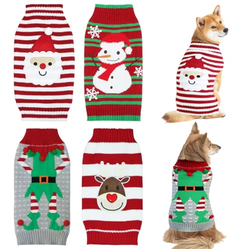 4 Pack Dog Christmas Sweater T535
