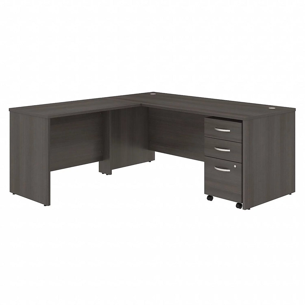 72W L Shaped Desk with Drawers Q255578