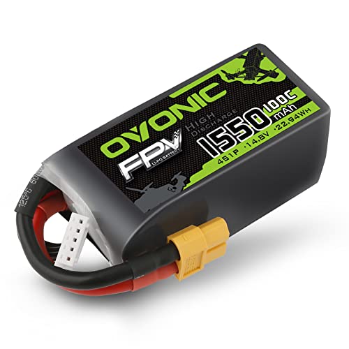 4s 100C 1550mAh 14.8V Lipo Battery with XT60 Connector 2 Packs C90609