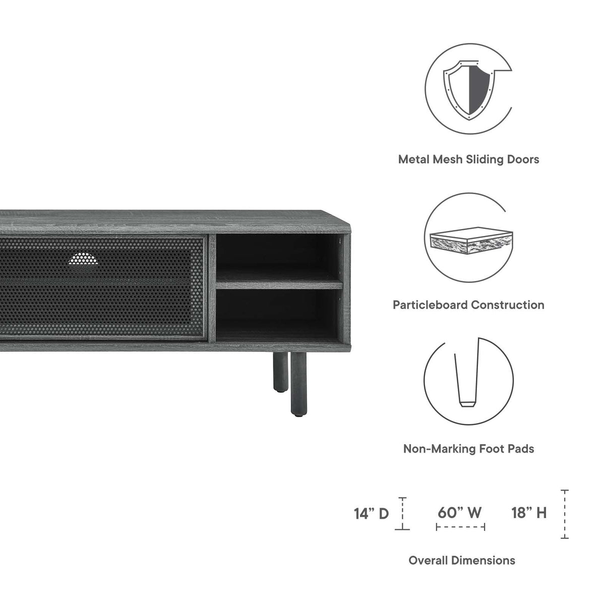 Charcoal TV Stand B290964