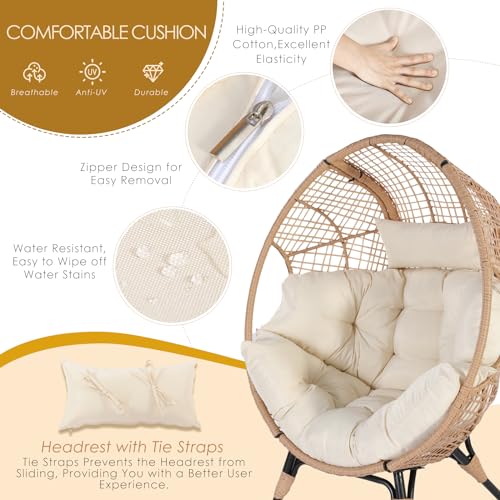 Oversized Egg Chair with Ottoman U49538