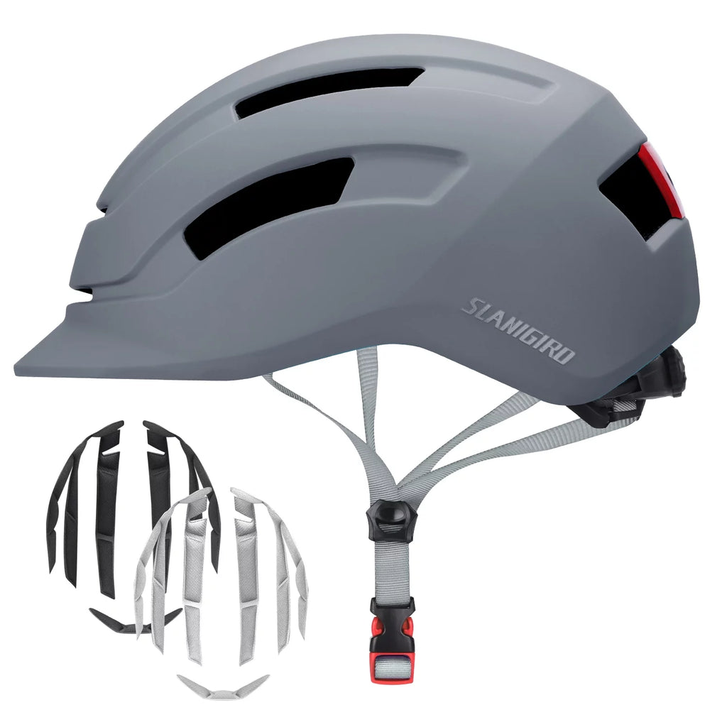 Adult Bike Helmet with Light Gray L992
