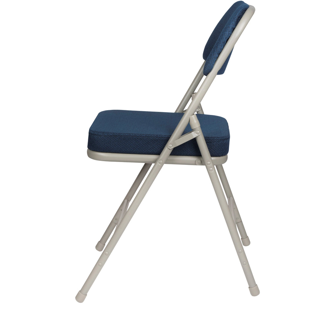 Blue Fabric Padded Folding Chair, Pack of 2 I54951