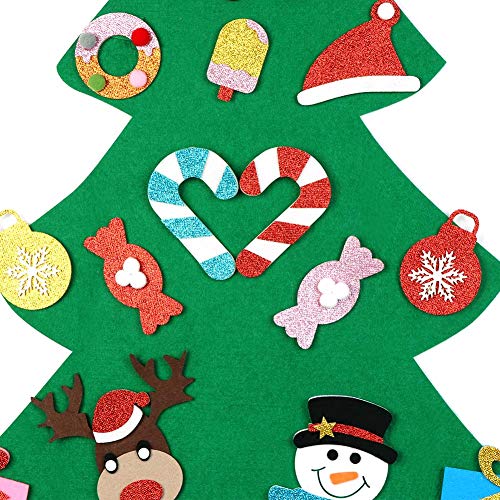DIY Felt Christmas Tree Set with Ornaments O6575
