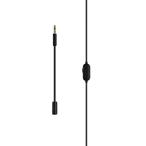 Black in-Ear Mobile Gaming Headset with Detachable Boom Mic L46096