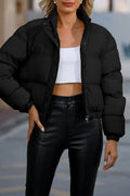 Solid Pocket Turtleneck Outerwear J73143