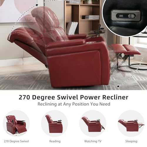 Electric Recliner Chair with USB Charge Port and Cup Holders V9739