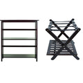 Espresso 3-Shelf Bookcase with Luggage Rack P6544