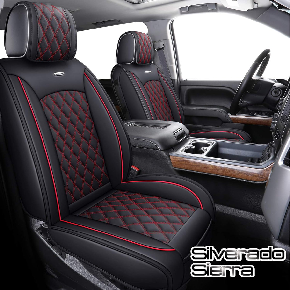 Black 2 Pc Front Seat Covers M522055