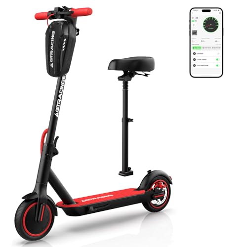 Electric Scooter with Seat and 3L Bag, 20 Miles Range, 450W Motor, 8.5" Pneumatic Tire W889