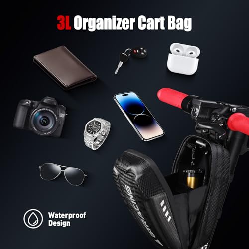 Electric Scooter with Seat and 3L Bag, 20 Miles Range, 450W Motor, 8.5" Pneumatic Tire W889