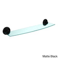 24 inch Glass Shelf Matte Black D804