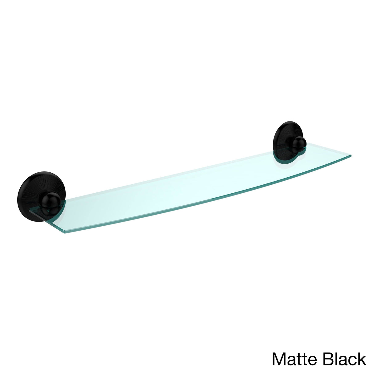 24 inch Glass Shelf Matte Black D804