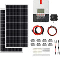 200W 12V Solar Power Kit with 200W Mono Rigid Solar Panels and 20A MPPT Solar Charge Controller W531