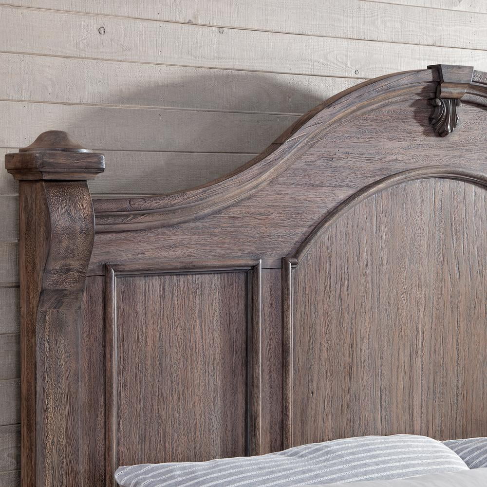 Charcoal Wood Queen Poster Bed A43617
