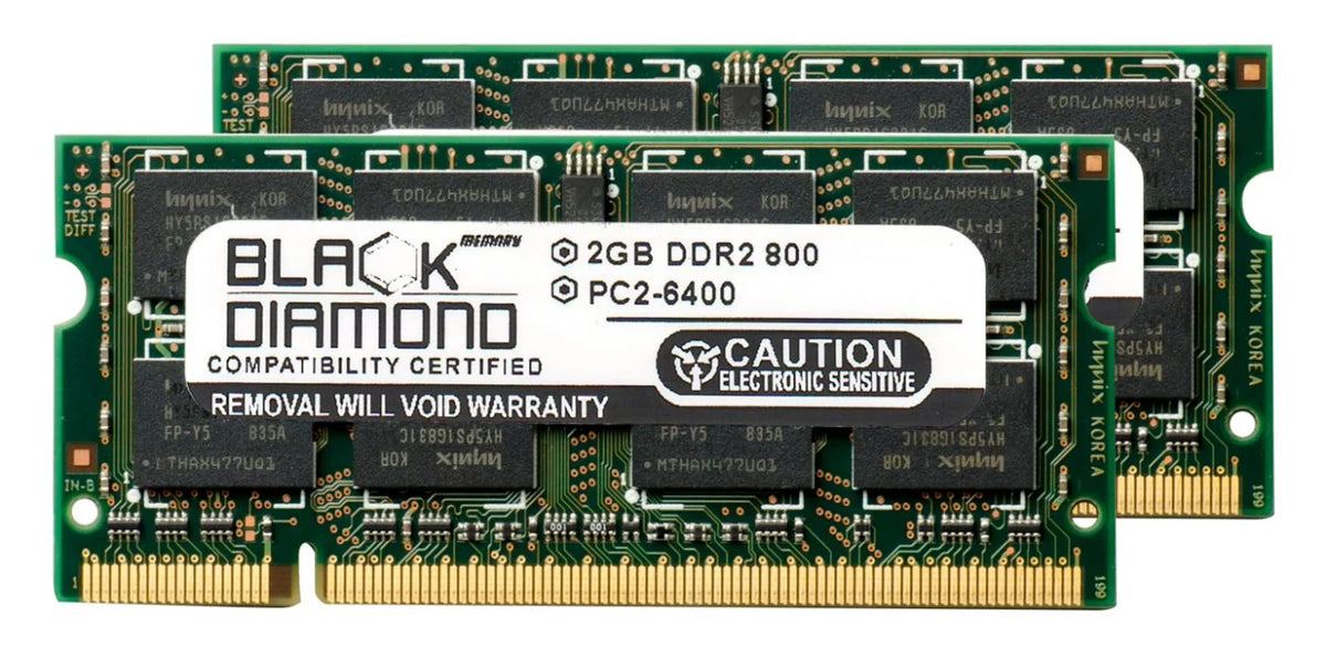 4GB 2X2GB 200pin 800MHz PC2-6400 DDR2 SO-DIMM Memory RAM Z99791