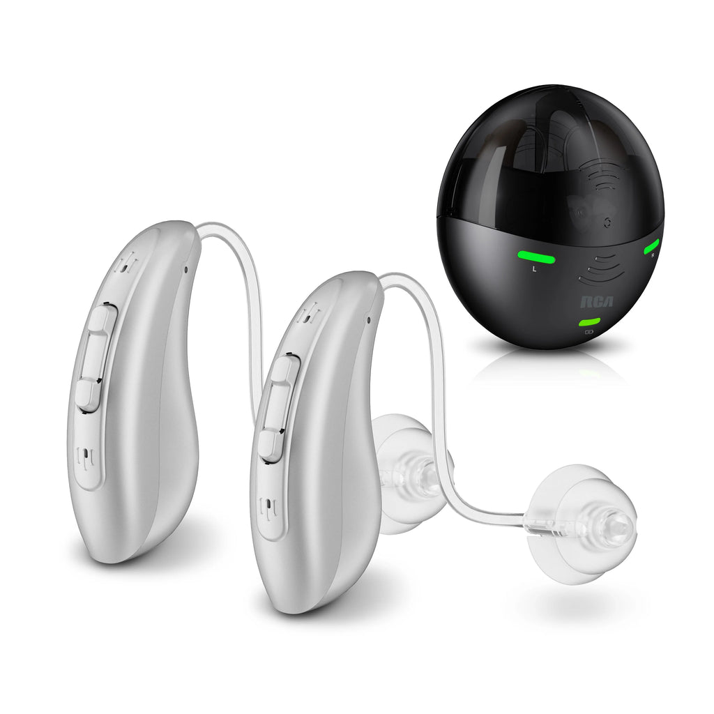 Behind-the-Ear Hearing Aids with Charging Case X598