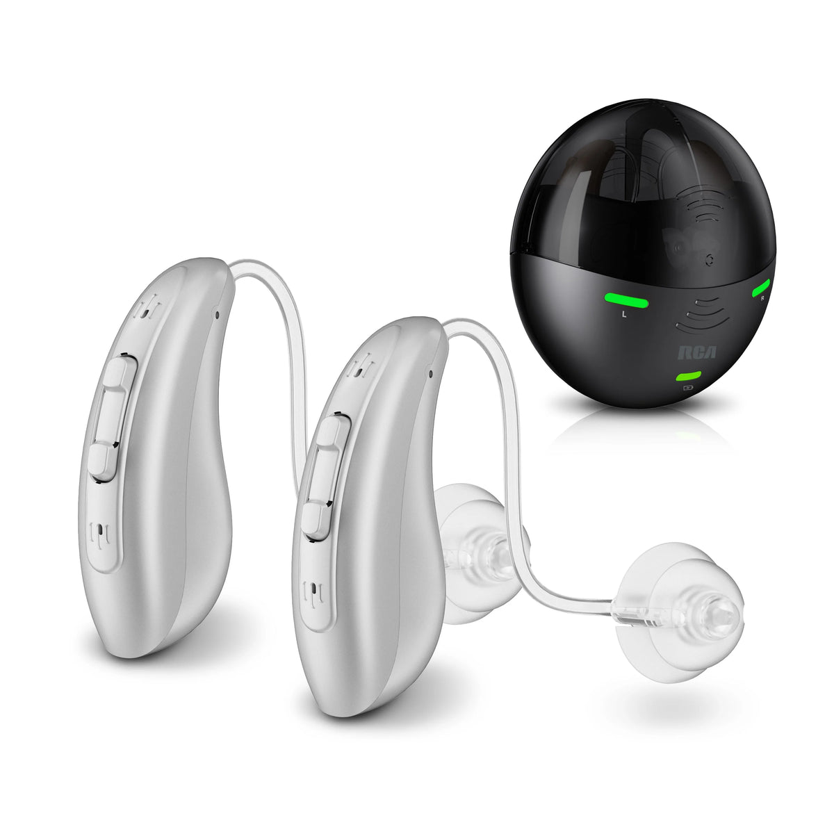 Behind-the-Ear Hearing Aids with Charging Case X598