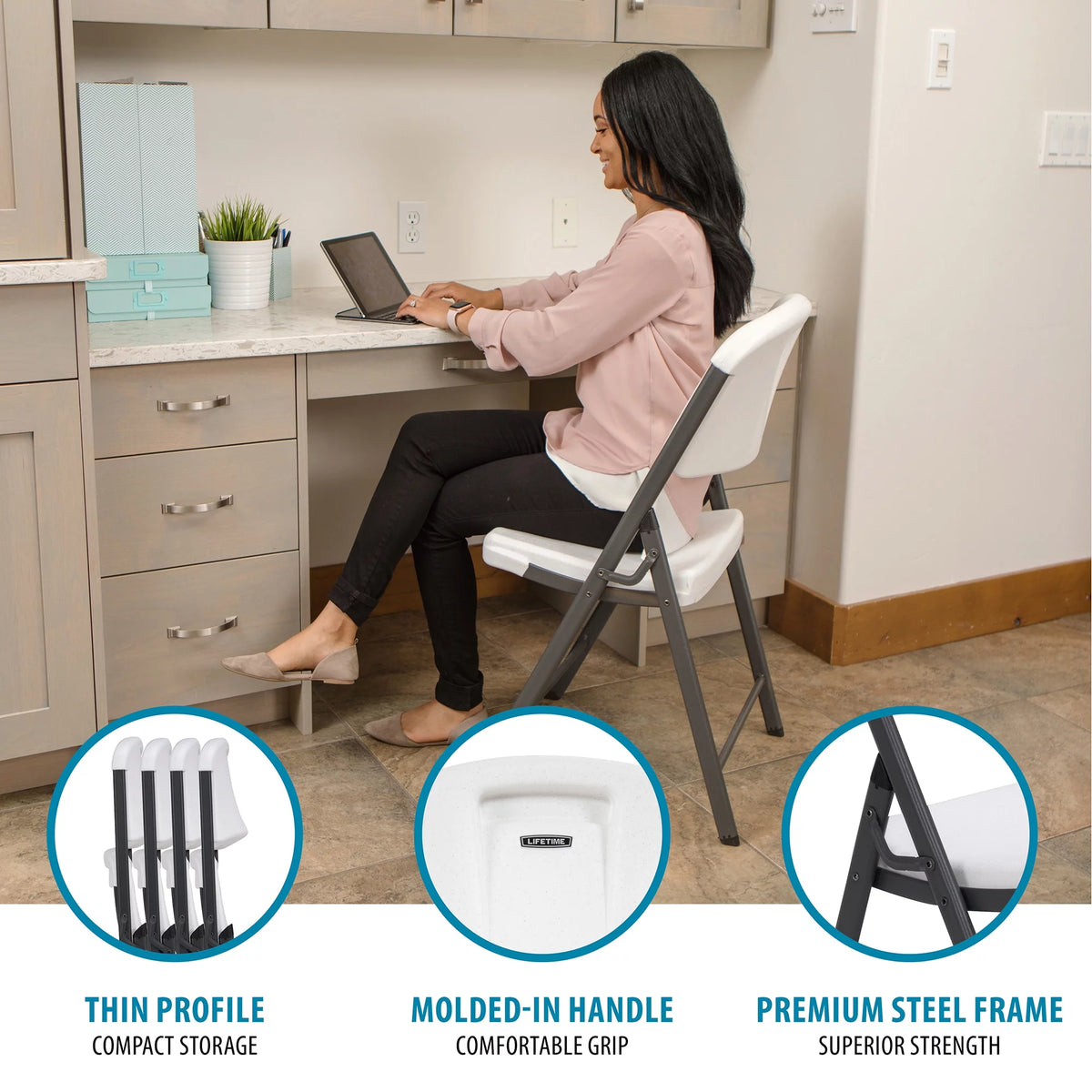 Almond Folding Chair 4 Pack I6598