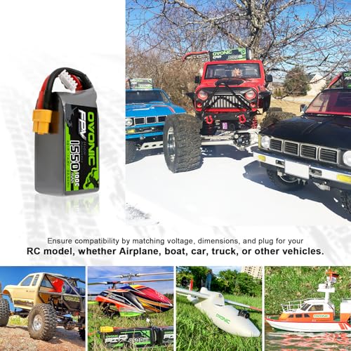 4s 100C 1550mAh 14.8V Lipo Battery with XT60 Connector 2 Packs C90609