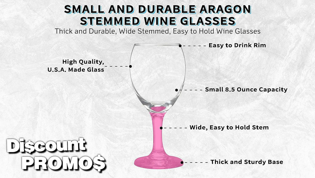 10 Aragon Wine Glasses Set, 8.5 Oz N720432