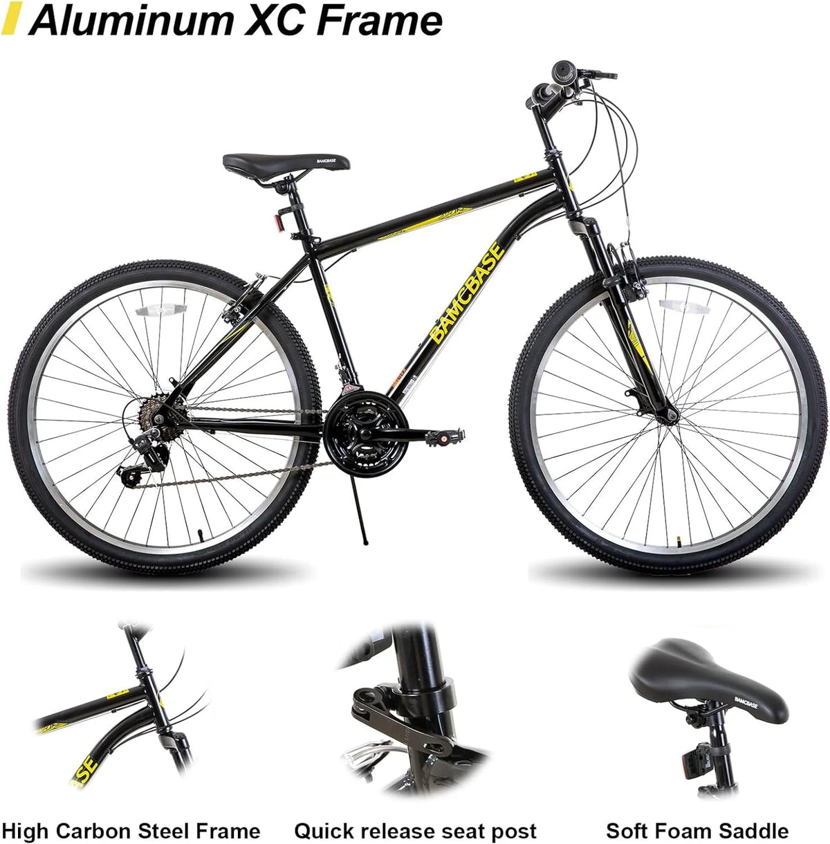 26 27.5 Inch Mountain Bike 21 Speeds Hardtail Bicycle R95066
