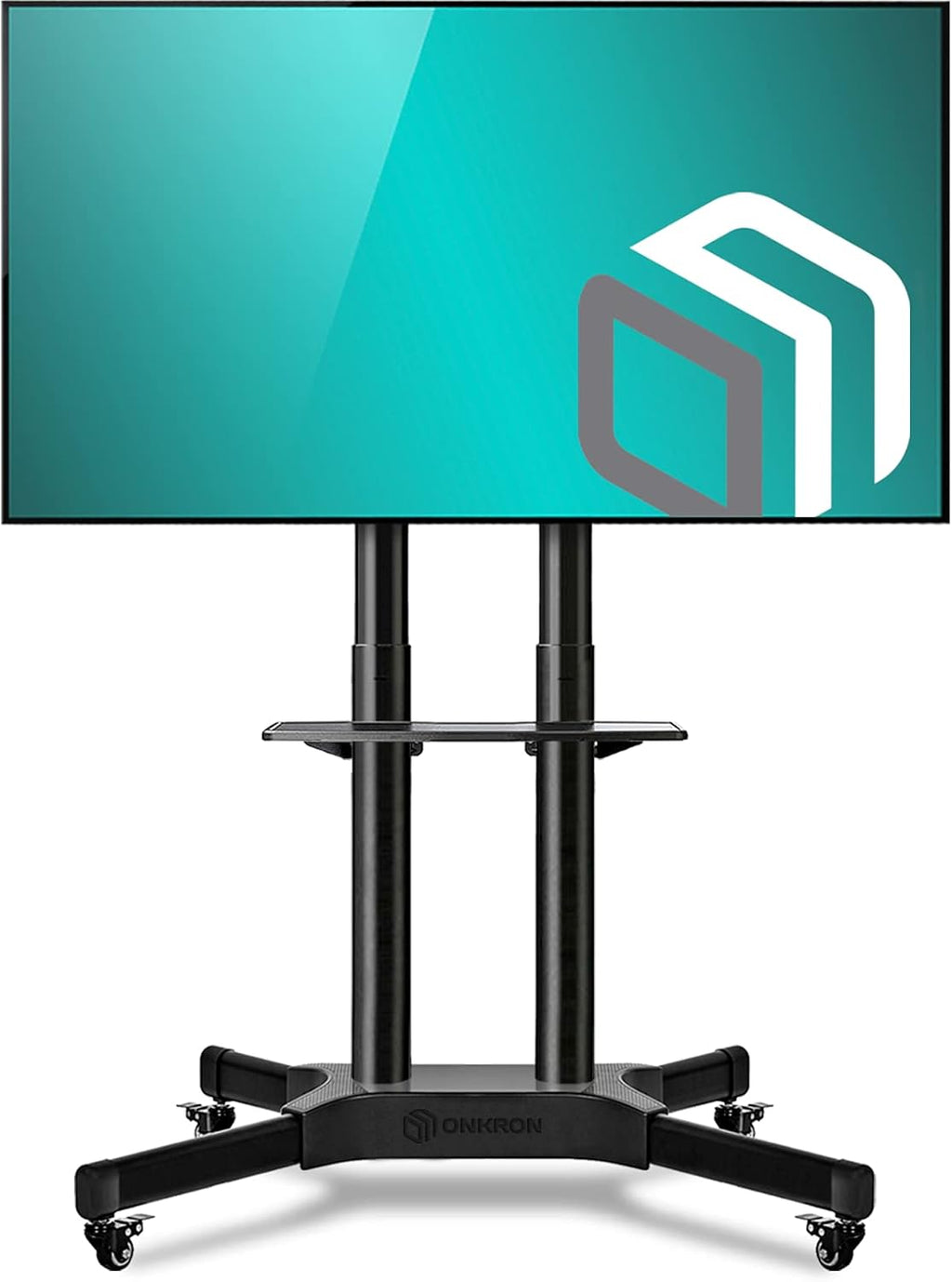 Mobile TV Stand for 40 to 65 Inch TV with Wheels Shelves V846952