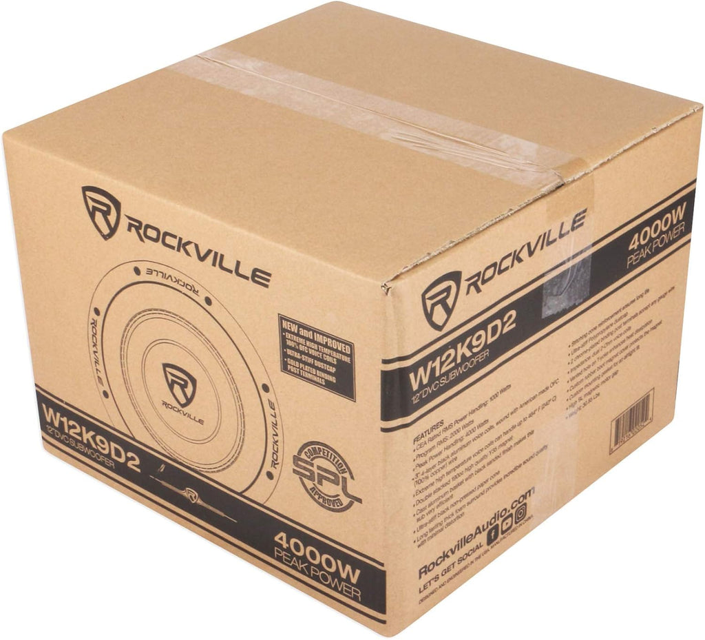 12 8000 Watt Car Subwoofers + Sealed Sub Box Enclosure Q5052