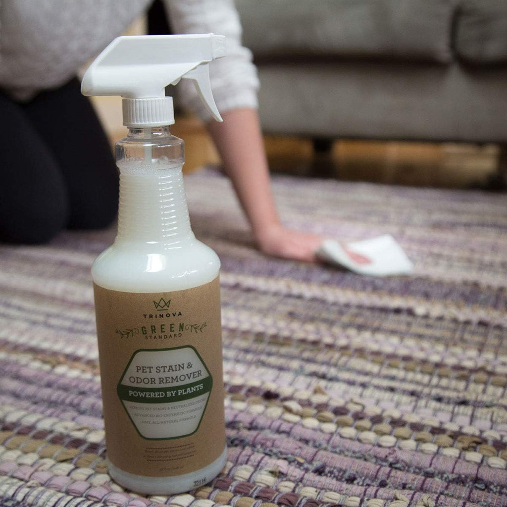 Natural Pet Stain and Odor Remover Enzyme Cleaner Spray 32 OZ Pack of 2 P697581