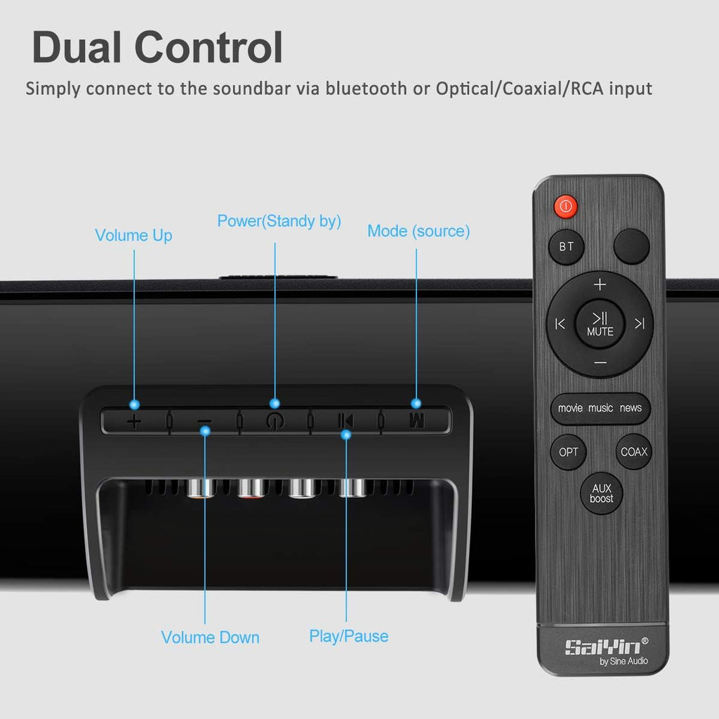 Wired and Wireless Bluetooth Sound Bar Q5449