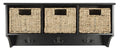 Black 3 Basket Hanging Wall Rack J676258