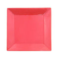 8-Inch Stoneware Square Plate, Red, Box of 24 T4569