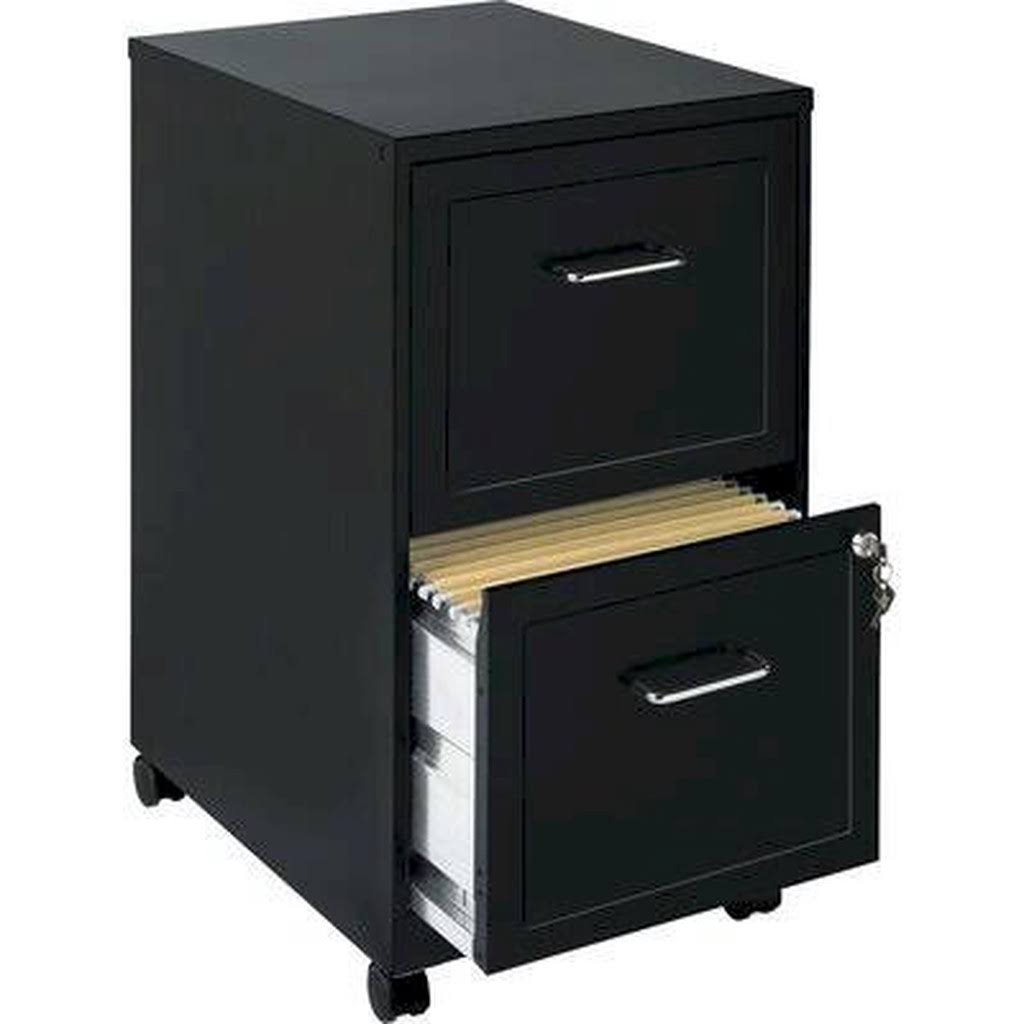 Black 2-Drawer Mobile File Cabinet L931