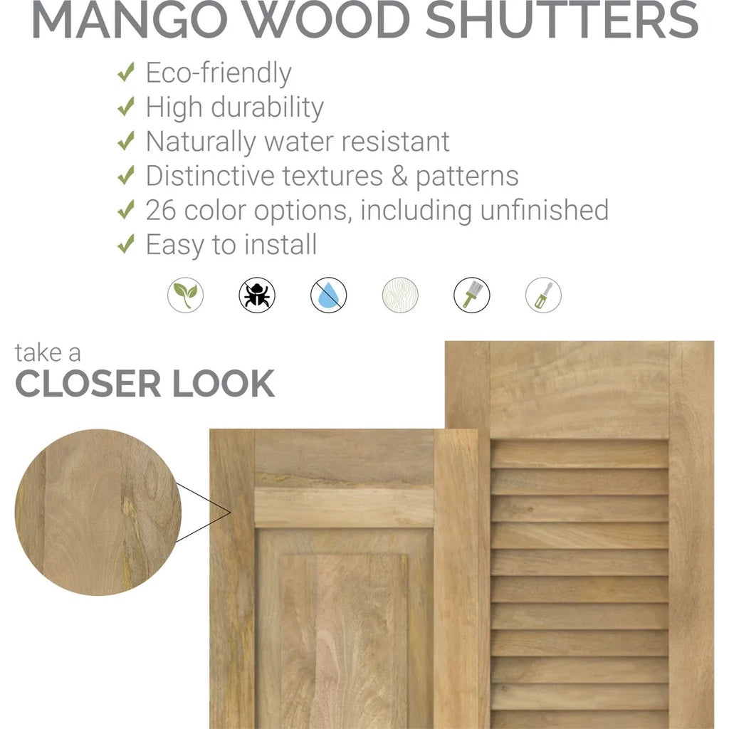 Black Real Wood Board-n-Batten Shutters S9532