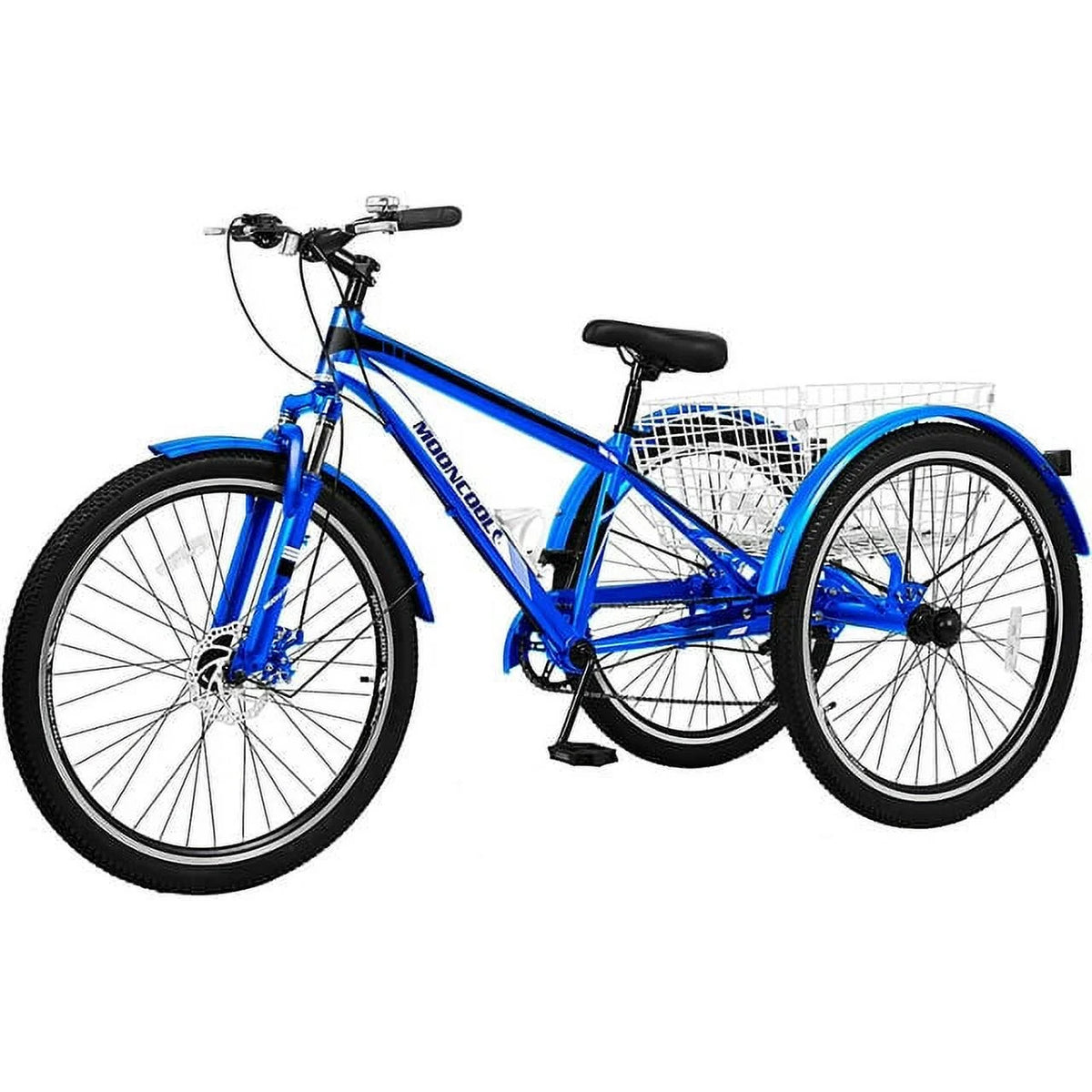 7 Speed 24/26/27.5 Inch Adult Mountain Tricycle with Shopping Basket A717444