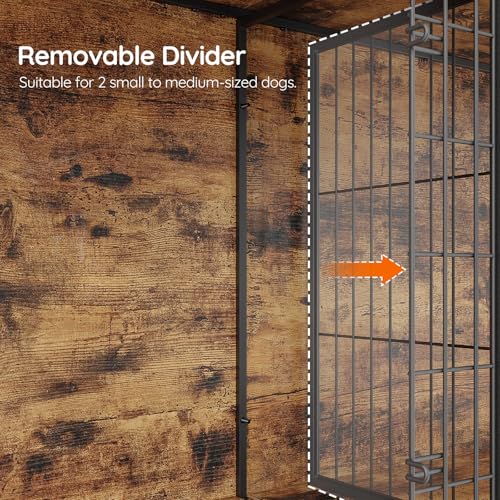 63" Double Dog Crate Furniture with Divider G525308