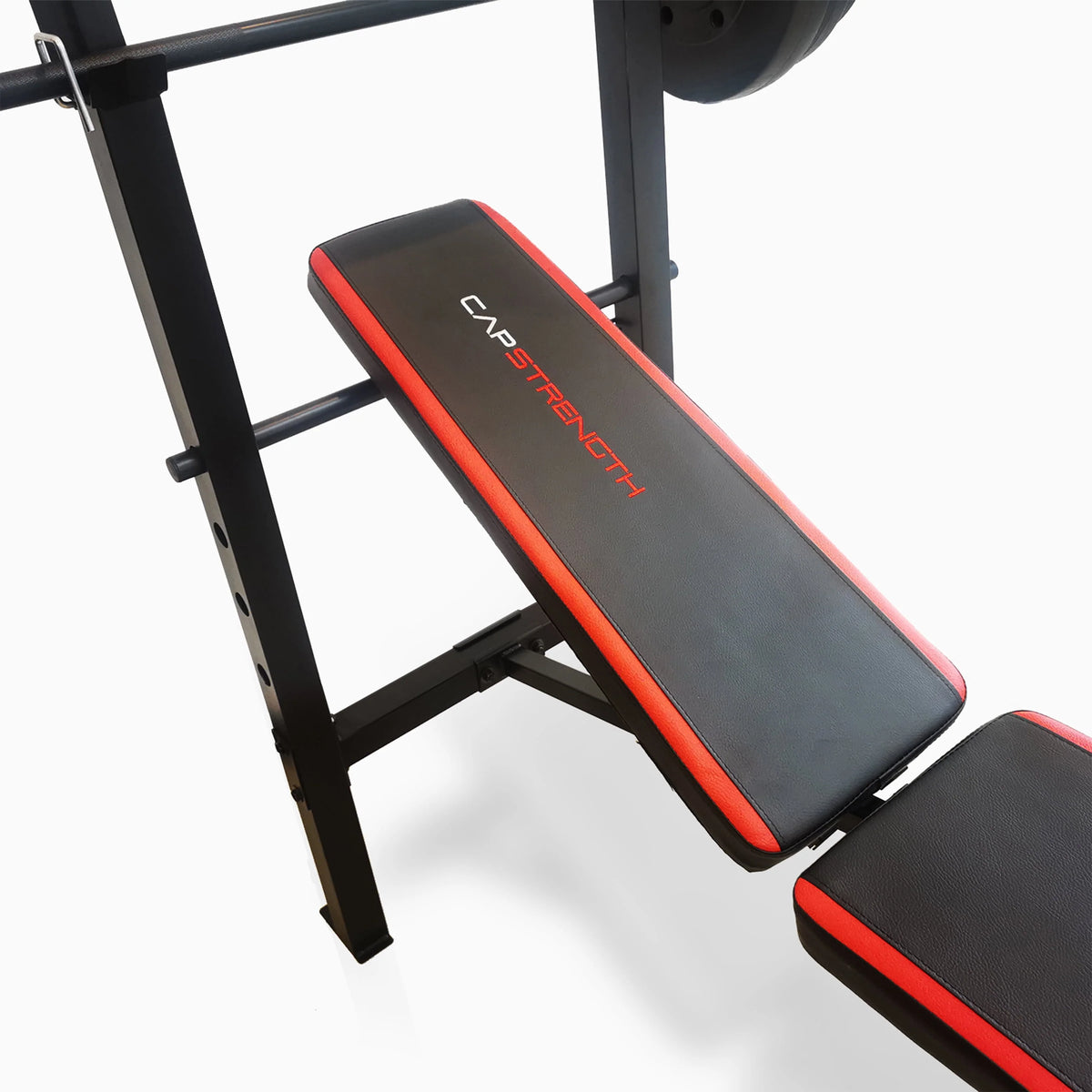 Adjustable Weight Bench with Rack and 90 lb. Weight Set N6876