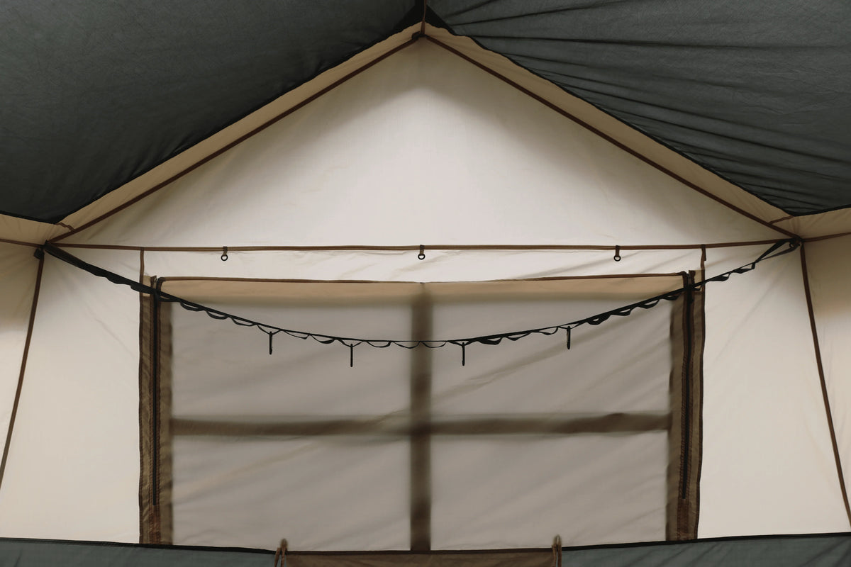 12 Person 3-Room Cabin Tent Green E577327