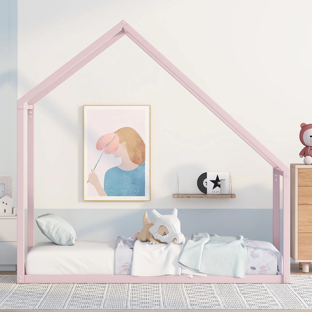 Pink Double Metal Bed A95680