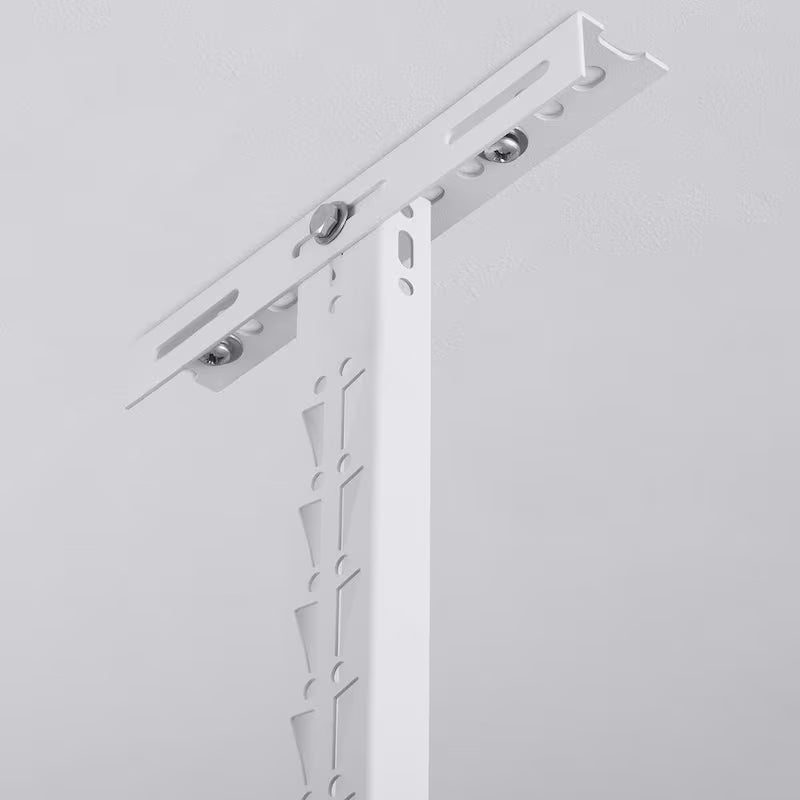 Adjustable Height White Overhead Ceiling Storage Rack Q389